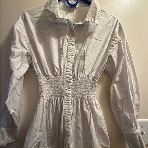 Ash White Button-Up Shirt